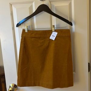 J.Crew corduroy mustard gold skirt